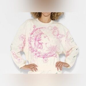 Wicked Women’s 2XL Katie Kime Glinda/Elphaba Graphic Pullover Sweatshirt XXLNWT